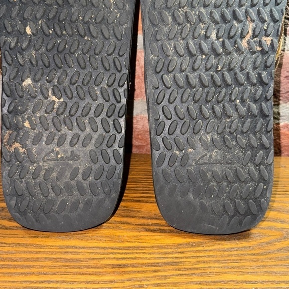 Clarks BROWN GENUINE LEATHER THONGS FLIP FLOP MEN'S SANDALS Sz 13M - Picture 5 of 7